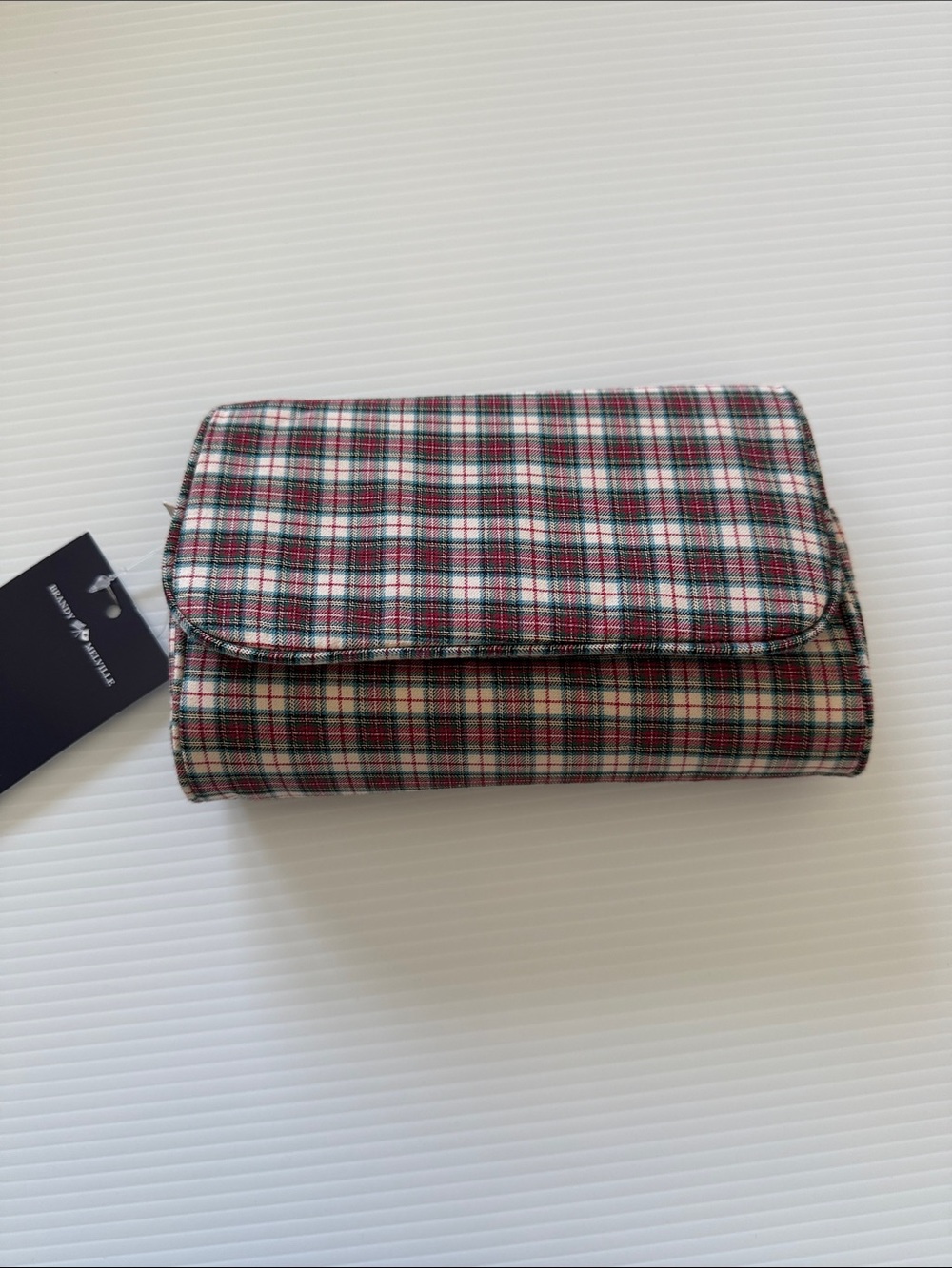 Brandy melville plaid makeup bag